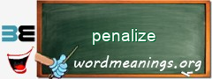 WordMeaning blackboard for penalize